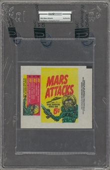 1962 Topps "Mars Attacks" Proof Wrapper – GAI Authentic